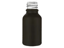 15 mL Black Coated 18mm Dropper Fitment Glass Boston Round Bottle (Tamper Evident)