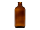 8 oz Amber 28-400 Boston Round Glass Bottle