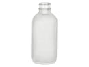 4oz Frosted 24-400 Glass Boston Round Bottle