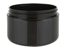 8 oz Black 89-400 Double Wall PP HDPE Inner Round Base Plastic Jar