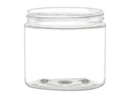 16 oz Clear 89-400 Straight-Sided  Single Wall Round PET Plastic Jar