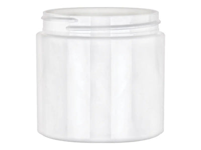 9oz White 70-400 Single-Wall Straight Sided PET Plastic Jar