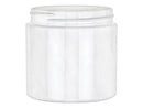 9oz White 70-400 Single-Wall Straight Sided PET Plastic Jar