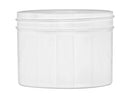 8 oz White 89-400 Straight Sided Single Wall Round PET Plastic Jar