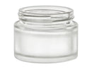 1 oz Frosted 48-400 Cosmetic Style Round Glass Jar