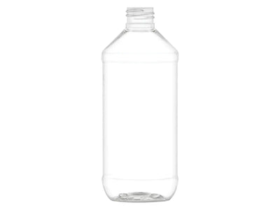 12oz Clear 24-410 PET Modern Round (Label Panel) Plastic Bottle