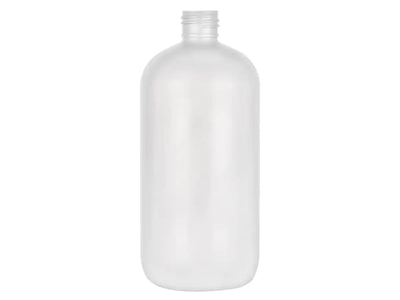 16 oz Natural-Colored 24-410 HDPE Boston Round Plastic Bottle