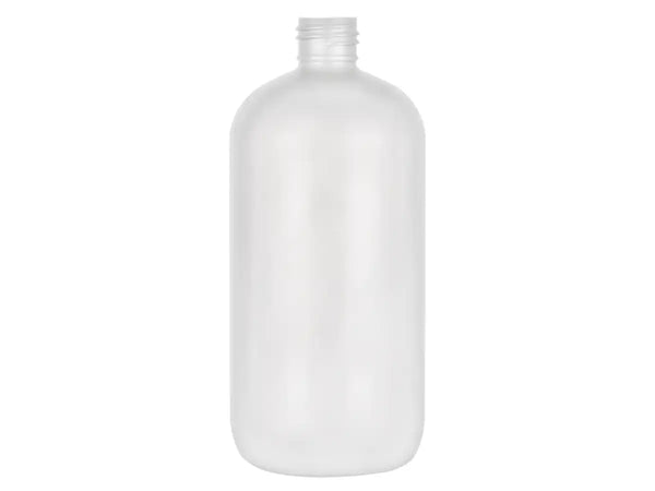 16 oz Natural-Colored 24-410 HDPE Boston Round Plastic Bottle
