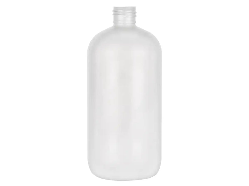 16 oz Natural-Colored 24-410 HDPE Boston Round Plastic Bottle