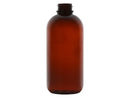 8 oz Dark Amber 24-400 PET Boston Round Plastic Bottle