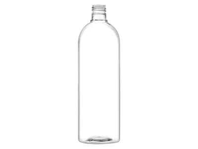 32oz Clear 28-415 Cosmo Round PET Plastic Bottle