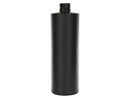 12 oz Black 24-410 Cylinder Round HDPE Plastic Bottle