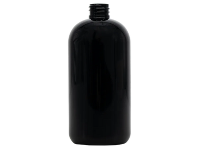 24oz Black 28-410 PET Boston Round Plastic Bottle