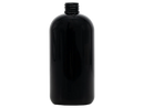 24oz Black 28-410 PET Boston Round Plastic Bottle