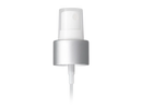 24-410 Brushed Aluminum/White Metal Shell Fine Mist Sprayer 6.875" Dip Tube (Output 0.12mL-0.14mL)