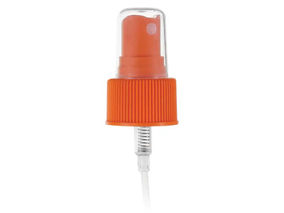 24-410 Orange Fine Ribbed Fine Mist Sprayer 6.25" Dip Tube