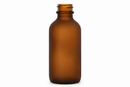 2 oz Frosted Amber 20-400 Boston Round Glass Bottle