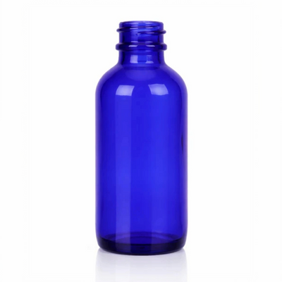 2 oz Cobalt Blue 20-400 Glass Boston Round