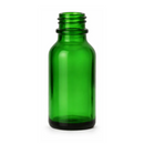 15 mL Green 18mm Glass Boston Round Bottle