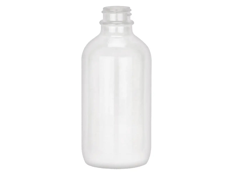 4 oz White 22-400 Boston Round Opal Glass Bottle