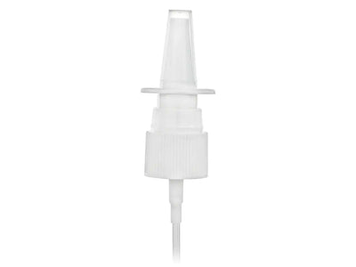 20-410 White Fine Ribbed Fine Mist Nasal Sprayer 3.50" Dip Tube (Output 0.12mL)