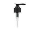 24-410 Black Fine Ribbed Lotion Pump lock down Head 6.125" Dip Tube (Output 2cc)