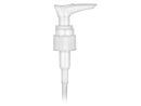 20-410 White Ribbed Lotion Pump Lock Up Head 6" Dip Tube (Output .5cc)
