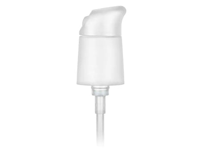 20-410 White Matte Cosmetic Treatment Pump Lock Up Head (5.25" Diptube, 230mcl Output)