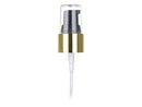 20-410 Gold/Black Cosmetic Treatment Pumps Metal Shell 4" Dip Tube (130mcl)