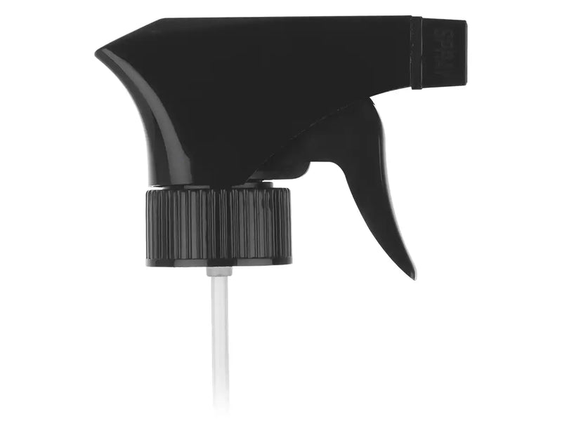 28-400 Black Ribbed Trigger Sprayer VS-100 Spray/Stream/Off (9.25" Diptube, 0.8cc Output)