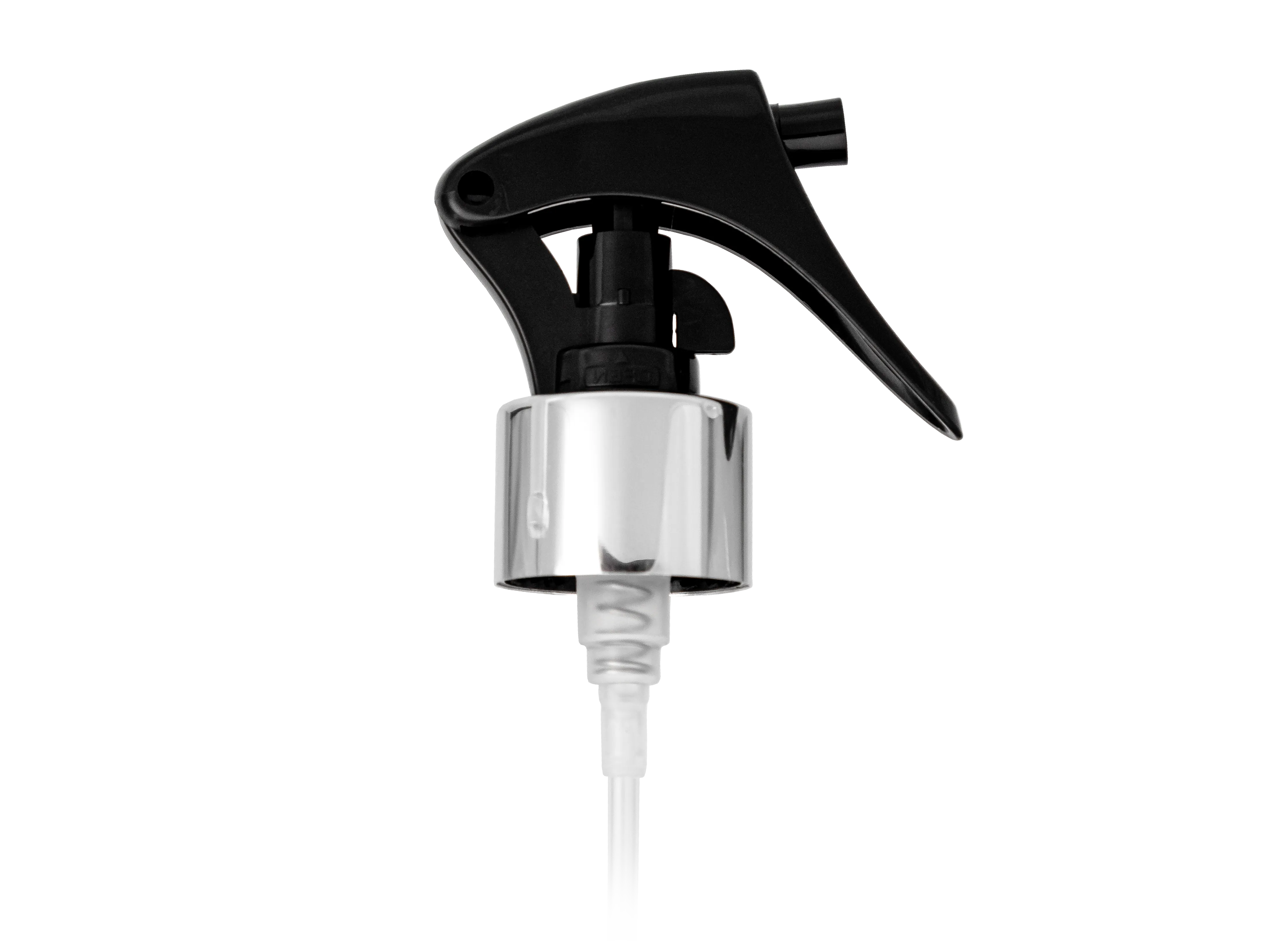 24-410 Silver/Black Metal Shell Fine Mist Mini Trigger Style Sprayer ...