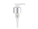 24-410 Brushed Aluminum/Natural Metal Shell Lotion Pump  6.0625" Dip Tube (2cc)