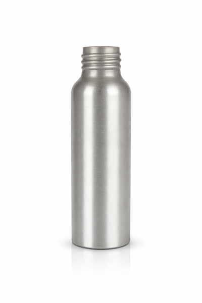 2.7 oz (80mL) Silver 24-410 Brushed Aluminum Cosmo Round Bottle