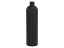 12 oz Black 24-410 Cosmo Round HDPE Plastic Bottle