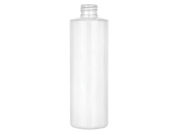 8 oz White PET Cylinder Round Plastic Bottle 24-410