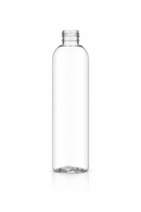 8 oz Clear 24-410 PET Cosmo Round Plastic Bottle 100% PCR