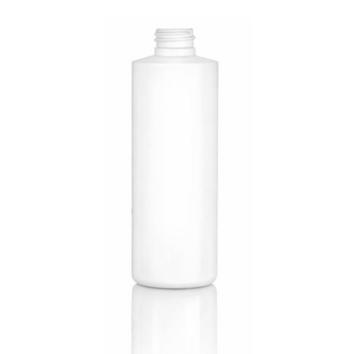 6 oz White 24-410 HDPE Cylinder Round Bottle