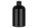 4 oz Black 20-410 Squat Boston Round PET Plastic Bottle