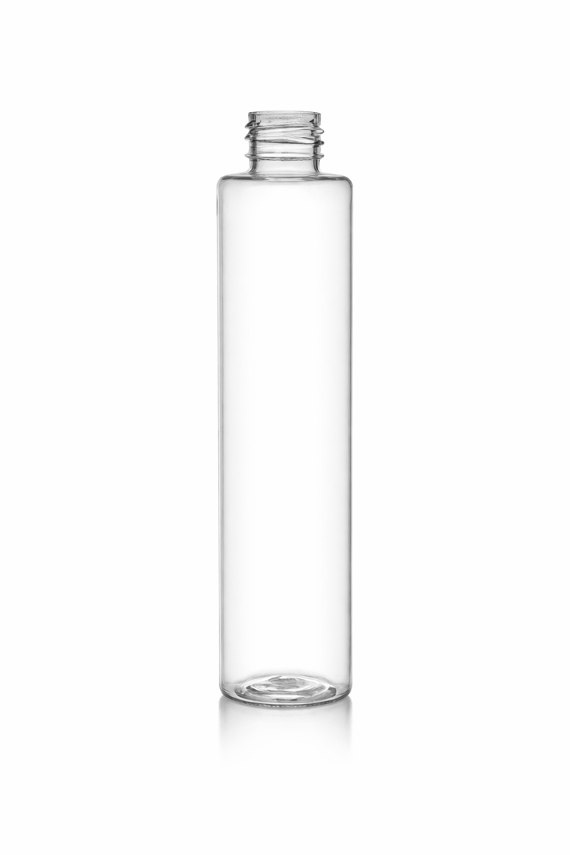6 oz Clear 24-410 PET Tall Cylinder Round Bottle