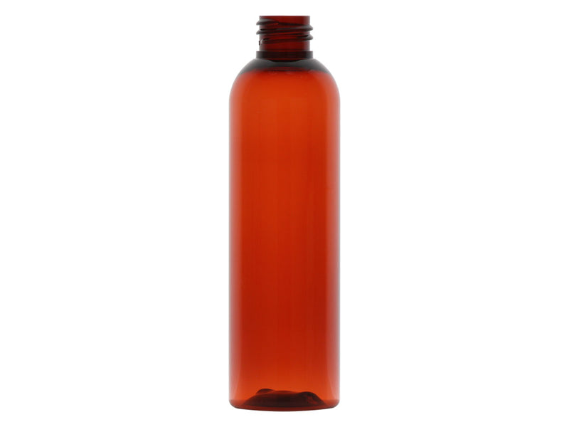 4 oz Dark Amber 20-410 Cosmo Round PET Plastic Bottle