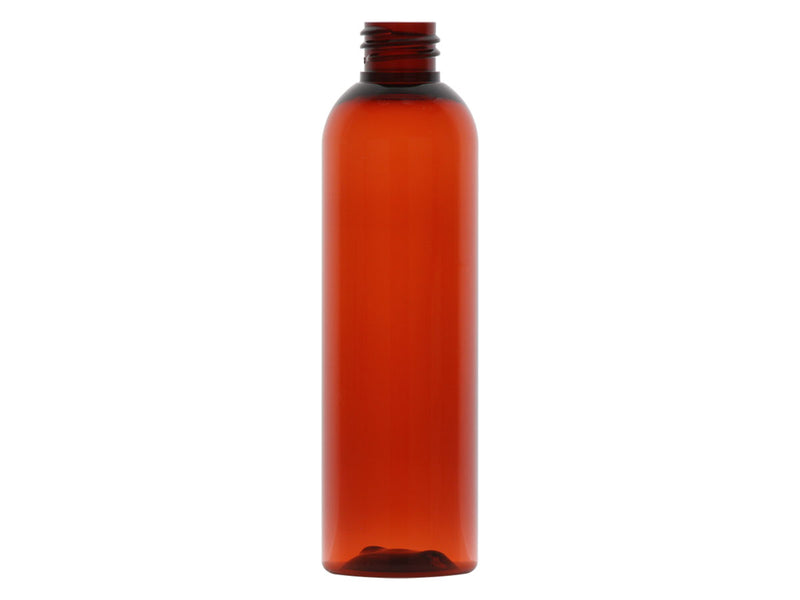 4 oz Dark Amber 20-410 Cosmo Round PET Plastic Bottle