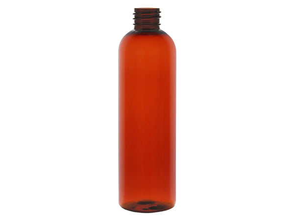 4 oz Dark Amber 20-410 Cosmo Round PET Plastic Bottle 100% PCR