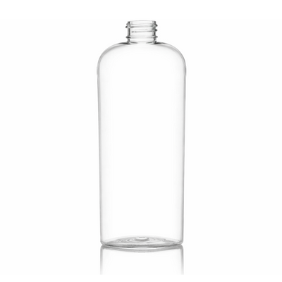 8 oz Clear 24-410 PET Plastic Cosmo Oval Bottle