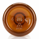 1 oz 20-410 Amber PET Plastic Cosmo Round Bottle