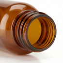 1 oz 20-410 Amber PET Plastic Cosmo Round Bottle