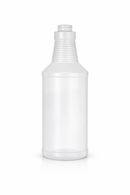 32 oz White 28-400 HDPE Carafe Style Round Ringed Neck Plastic Bottle