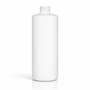 16 oz White 28-410 HDPE Cylinder Round Plastic Bottle