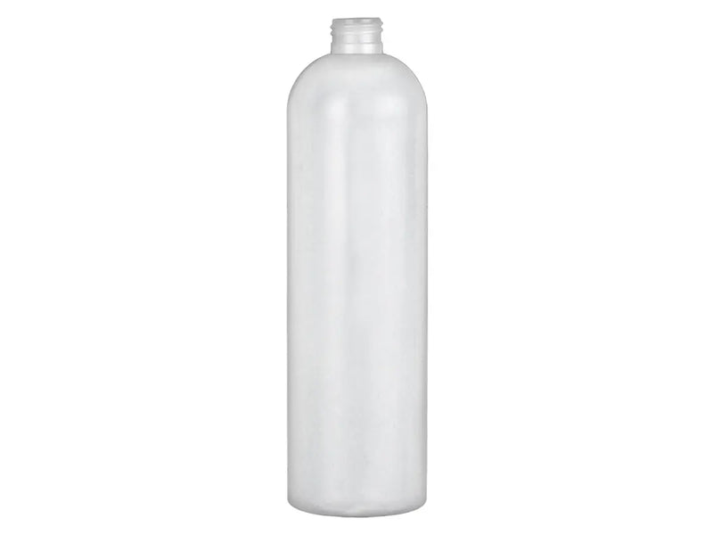 16 oz Natural-Colored 24-410 HDPE Cosmo Round Plastic Bottle