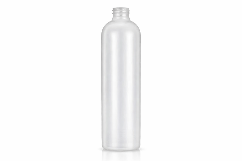 12 oz Natural-Colored 24-410 HDPE Cosmo Round Plastic Bottle