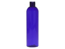 8 oz Blue 24-410 PET Cosmo Round Plastic Bottle